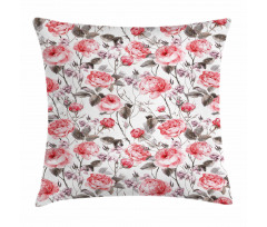 Classic Floral Watercolor Pillow Cover