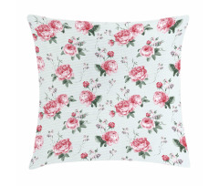 Pink Blossom English Flora Pillow Cover