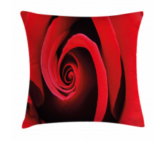 Swirled Petals Red Blossom Pillow Cover