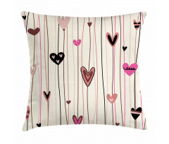 Heart Love Theme Pillow Cover