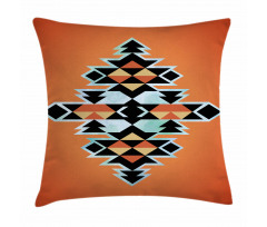 Etnik Minder Kılıfı Geometrik Antik Tribal Desenli Çizgili Kilim