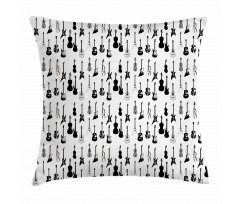 Monochrome Strings Design Pillow Cover