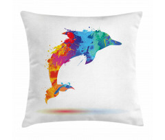 Vibrant Ocean Mammal Pillow Cover