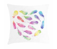 Romantic Plumage Design Pillow Cover