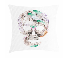 Human Skull Pillow Cover