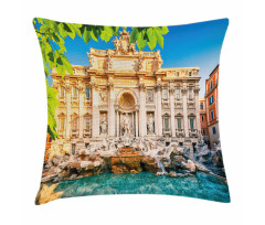Fountain Di Trevi Tourist Pillow Cover