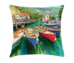 Garda Torbole Town Photo Pillow Cover