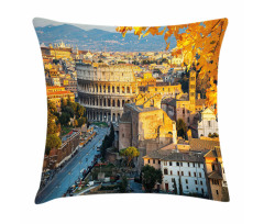 Colosseum View in Rome Pillow Cover