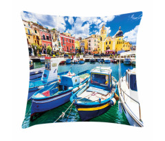 Colorful Procida Island Pillow Cover