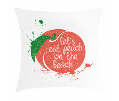 Soft Fruit Quirky Words Pillow Cover