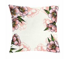 Botanical Spring Flowers Pillow Cover
