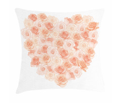 Heart Shaped Blossoms Pillow Cover