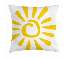 Doodle Sun Burst Summer Pillow Cover