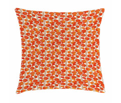 Poppies Retro Spring Pillow Cover