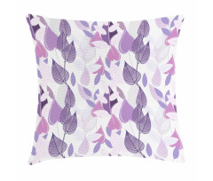 Foliage Leaves Purple Pillow Cover