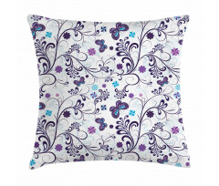 Butterflies and Swirls Pillow Cover