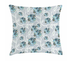 Swirls Daisy Bouquet Pillow Cover