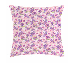 Butterfly Cartoon Style Pillow Cover