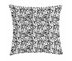 Monochrome Leaves Garden Pillow Cover