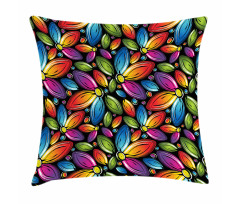 Colorful Flowers Vintage Pillow Cover