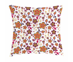 Blooming Flower Pattern Pillow Cover