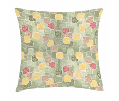 Geometric Squares Swirls Pillow Cover