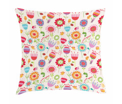 Ladybug Strawberry Bird Pillow Cover