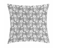 Leaves Swirls and Dots Pillow Cover