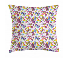 Vibrant Flora Dots Pillow Cover