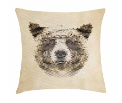 Dotted Animal Head Modern Pillow Cover