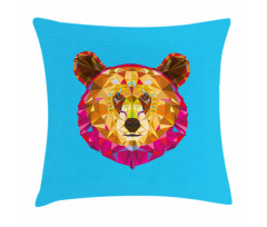 Geometric Head Poly Effect Pillow Cover