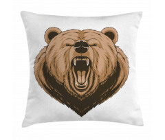 Angry Scary Face Mascot Pillow Cover