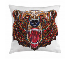 Head with Patterns Pillow Cover