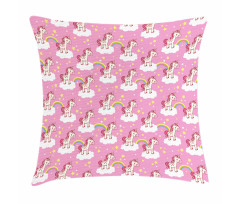 Unicorns on Clouds Pillow Cover