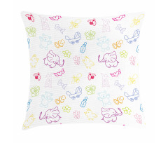 Baby Elephants Bears Pillow Cover