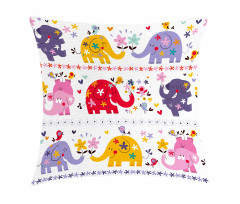 Happy Dancing Animals Pillow Cover