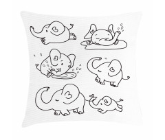 Monochrome Doodle Pillow Cover