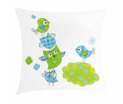 Happy Animals Playing Pillow Cover