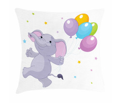 Happy Animal Balloons Pillow Cover
