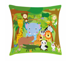 Funny Wildlife Mammals Pillow Cover