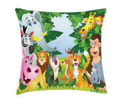Safari Jungle Funny Pillow Cover