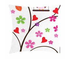 Fresh Spring Tree Curly Pillow Cover
