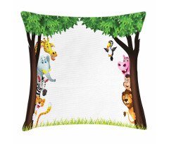 Trees Friendly Jungle Pillow Cover