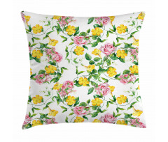 Bindweed Roses Pillow Cover