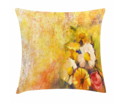 Rose Painting Pillow Cover