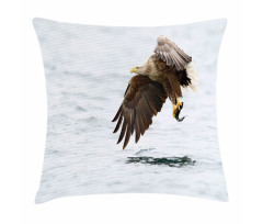 Bird with White Feathers Pillow Cover
