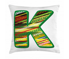 K Green Childish Fun Pillow Cover