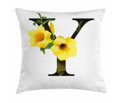 Yellow Bells Capital Y Pillow Cover