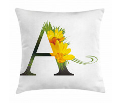 Floweringlphabet Pillow Cover