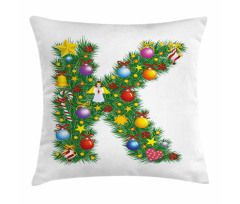 Tree Font Xmas Pillow Cover